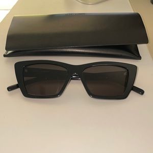 Saint Laurent Mica cat eye sunglasses in black